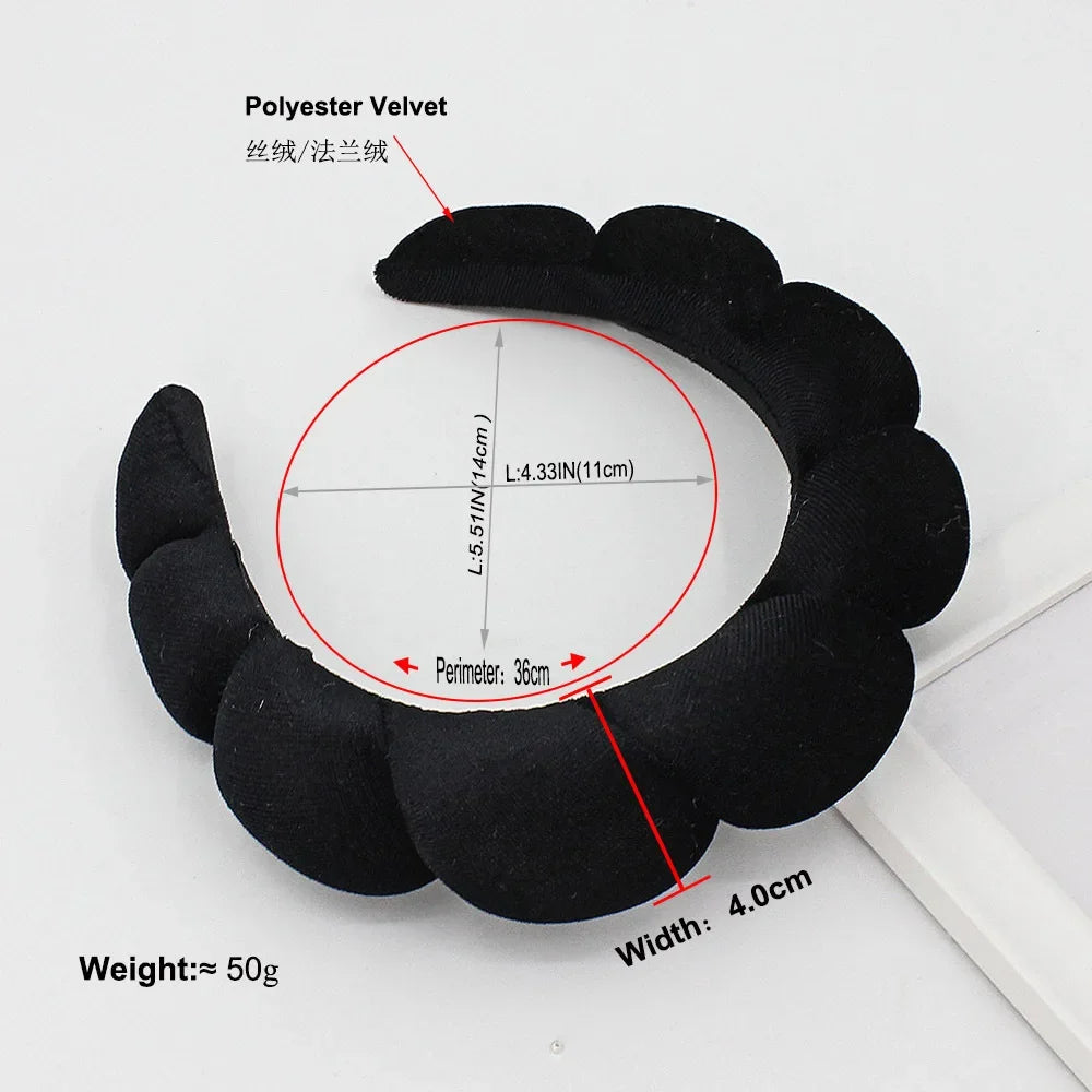Velvet Spa Headband – Wide Padded Makeup & Skincare Hair Band