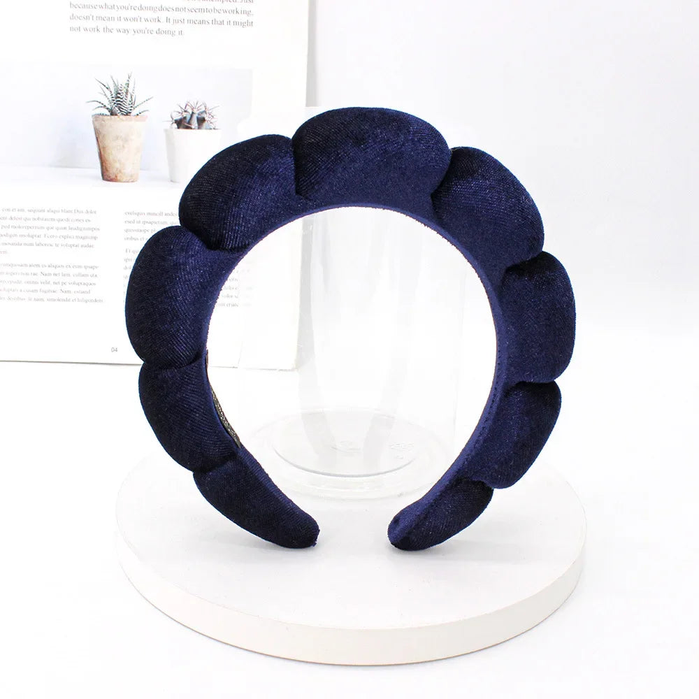 Velvet Spa Headband – Wide Padded Makeup & Skincare Hair Band