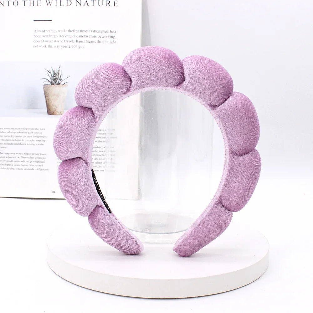 Velvet Spa Headband – Wide Padded Makeup & Skincare Hair Band