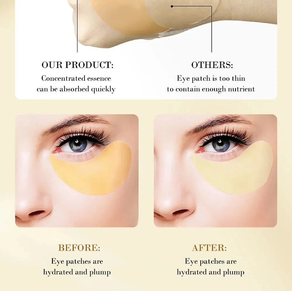 Hyaluronic Acid Eye Mask – 60 Pcs Under Eye Patches for Dark Circles & Puffiness