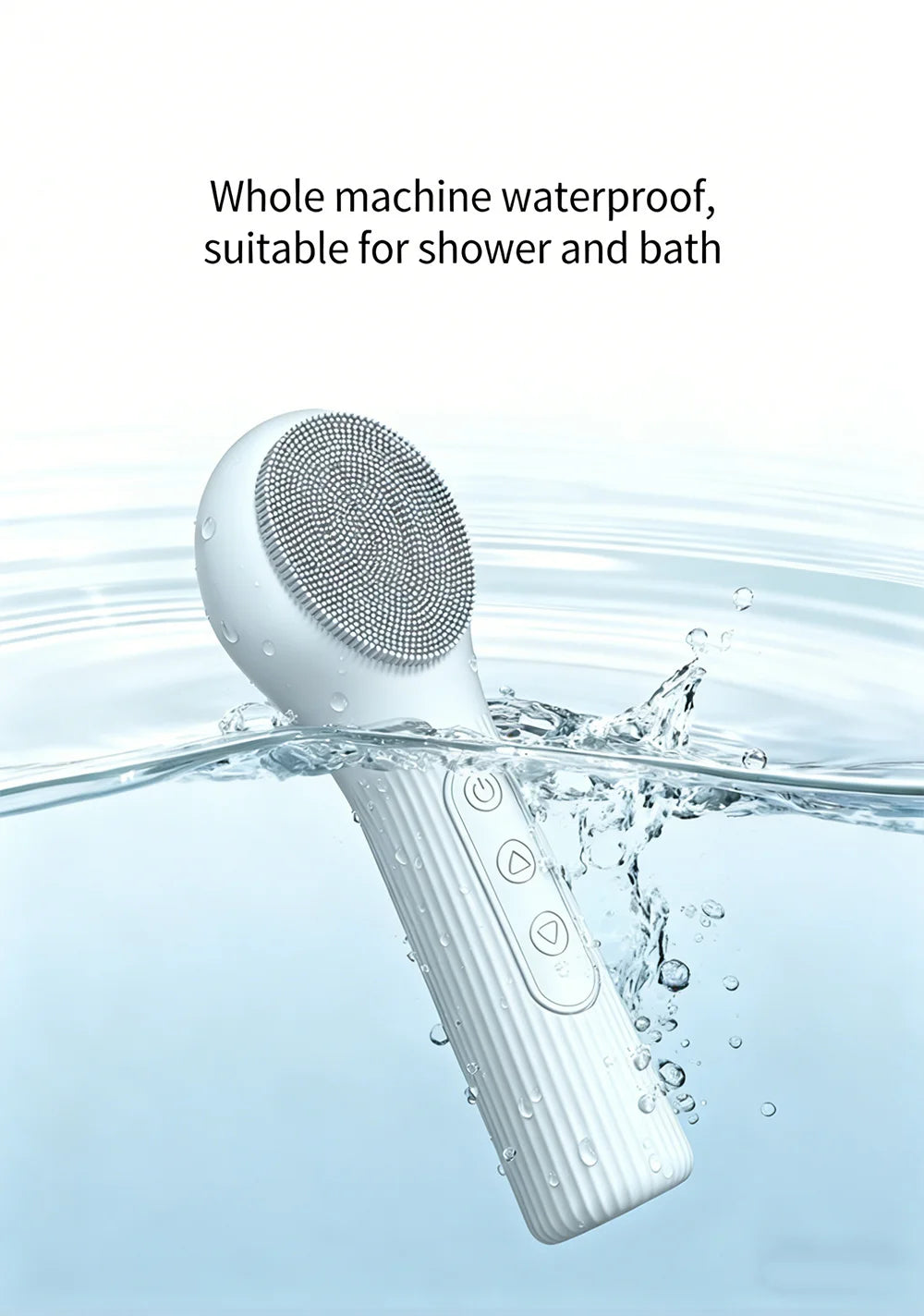 2-in-1 Heated Silicone Facial Cleansing Brush