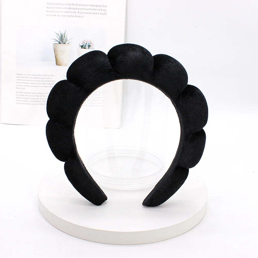 Velvet Spa Headband – Wide Padded Makeup & Skincare Hair Band