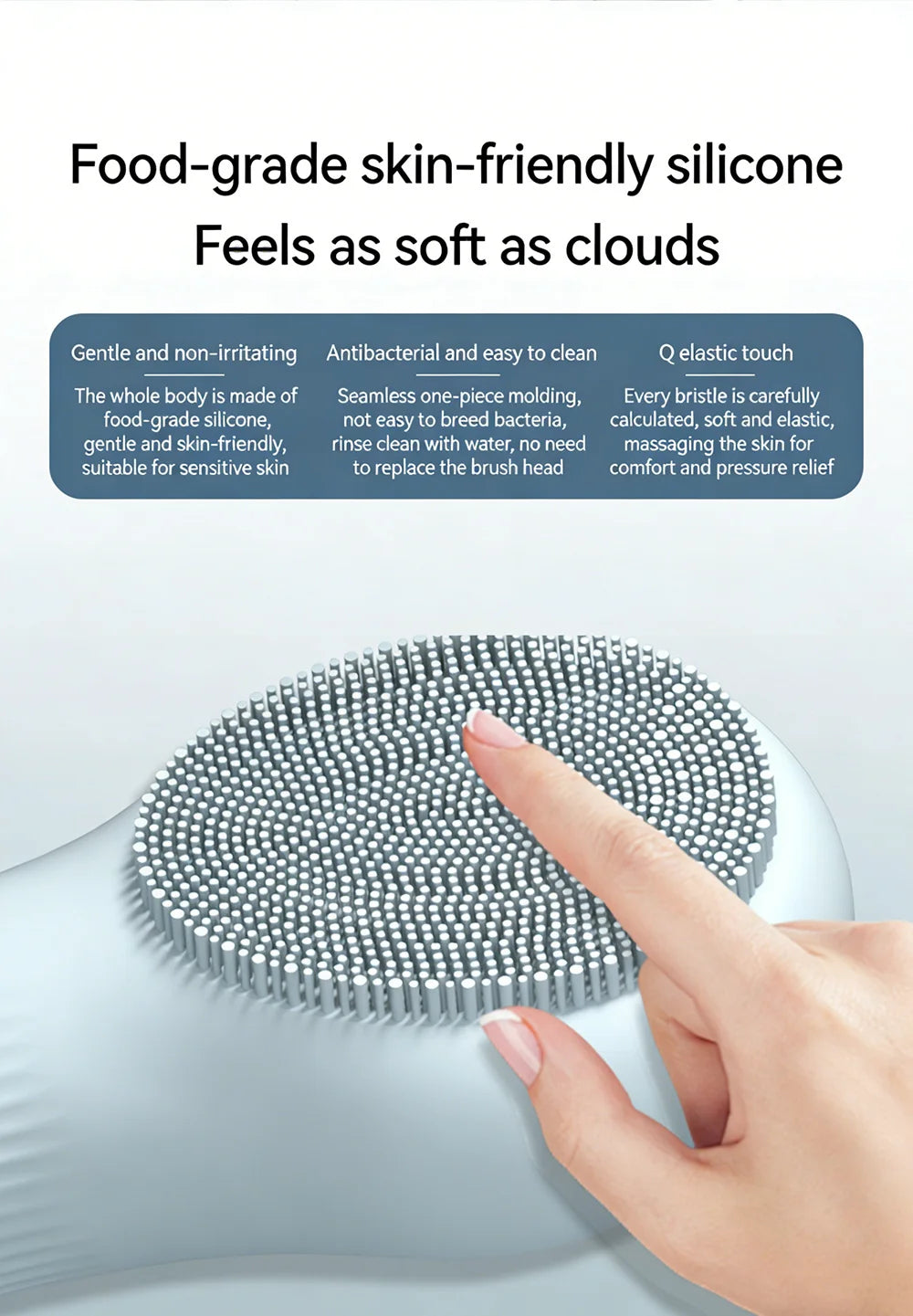 2-in-1 Heated Silicone Facial Cleansing Brush
