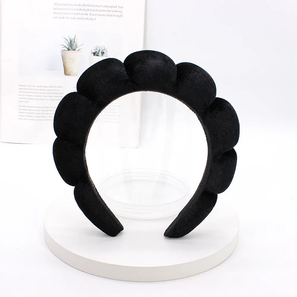 Velvet Spa Headband – Wide Padded Makeup & Skincare Hair Band