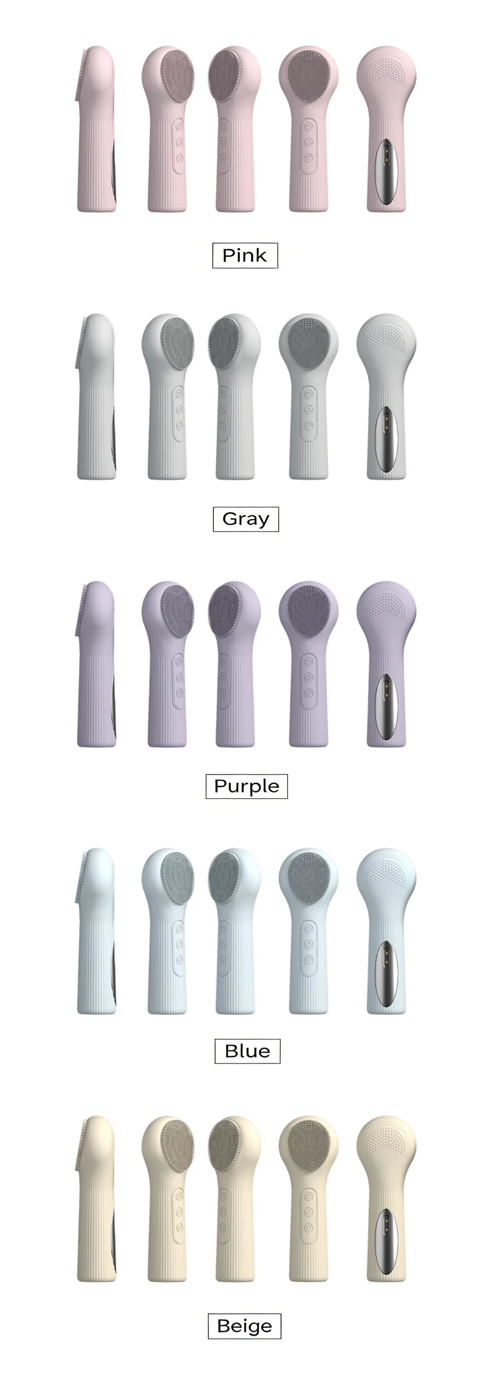 2-in-1 Heated Silicone Facial Cleansing Brush