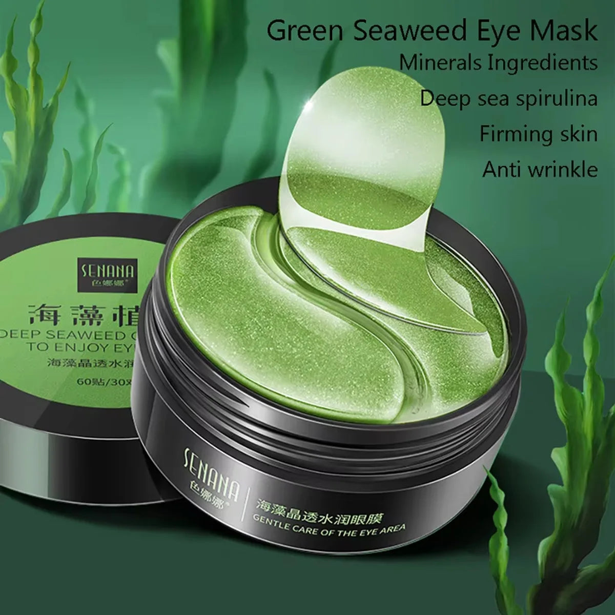 Hyaluronic Acid Eye Mask – 60 Pcs Under Eye Patches for Dark Circles & Puffiness