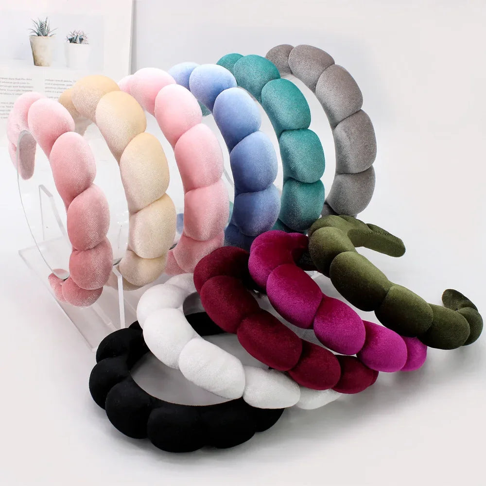 Velvet Spa Headband – Wide Padded Makeup & Skincare Hair Band