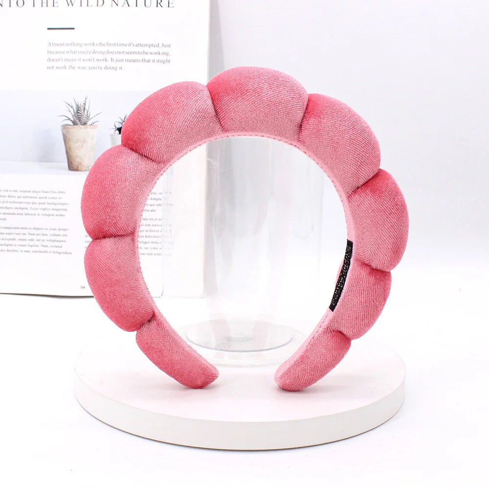Velvet Spa Headband – Wide Padded Makeup & Skincare Hair Band