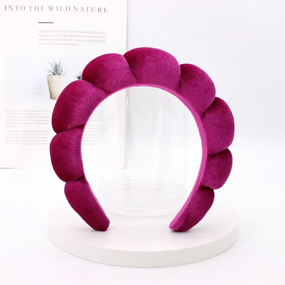 Velvet Spa Headband – Wide Padded Makeup & Skincare Hair Band