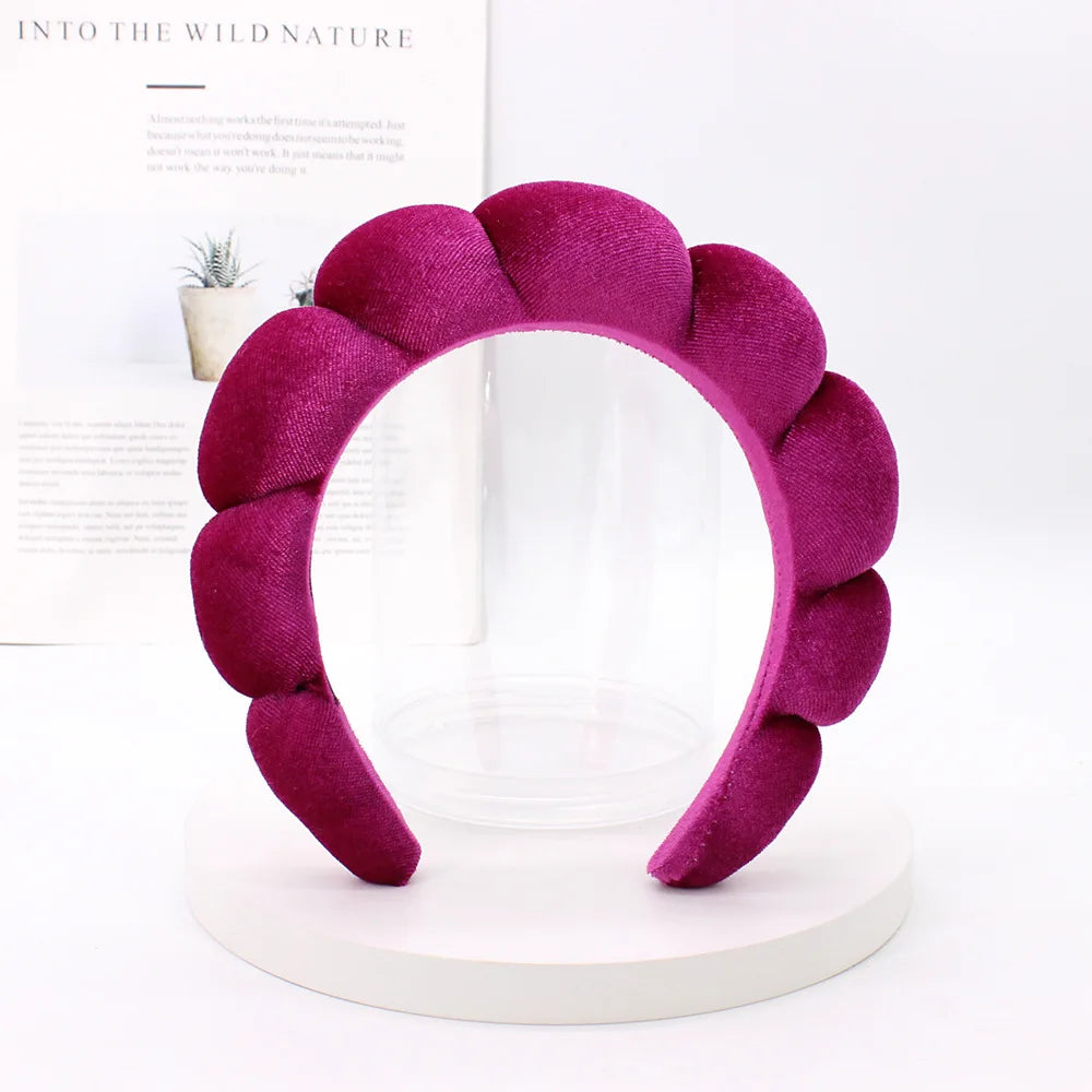 Velvet Spa Headband – Wide Padded Makeup & Skincare Hair Band