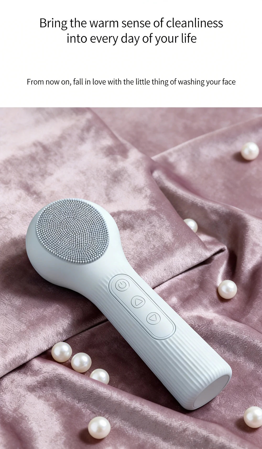 2-in-1 Heated Silicone Facial Cleansing Brush