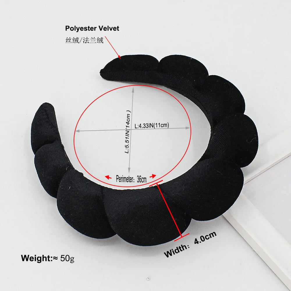 Velvet Spa Headband – Wide Padded Makeup & Skincare Hair Band