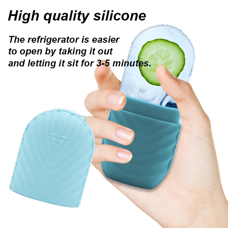 Facial Ice Massage Roller – Silicone Skin Cooling & Beauty Tool