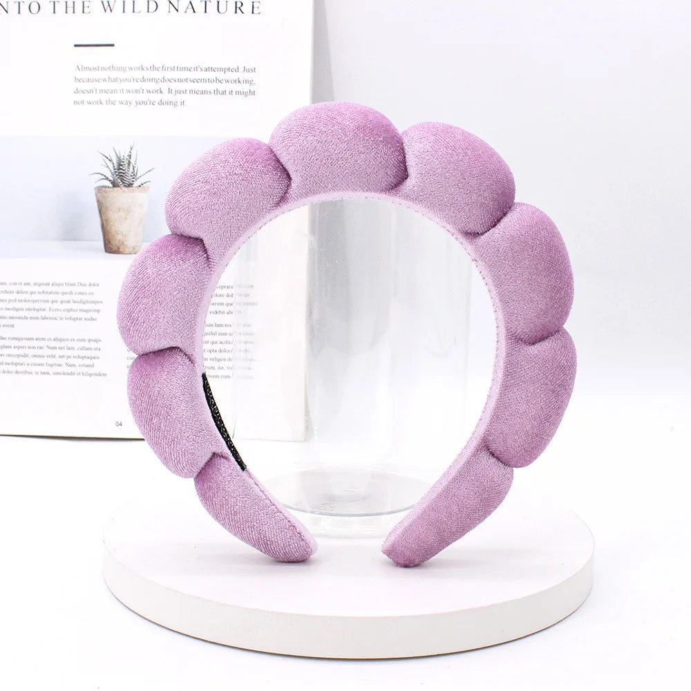 Velvet Spa Headband – Wide Padded Makeup & Skincare Hair Band